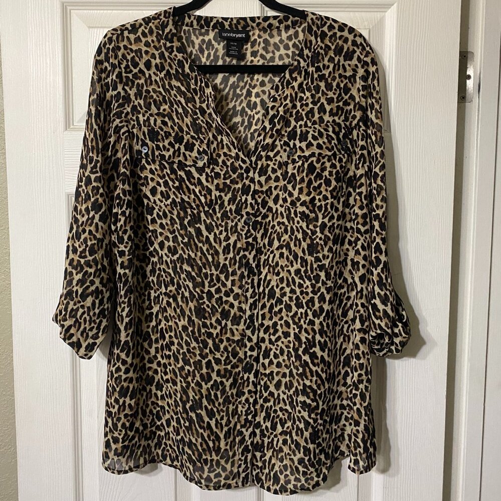 Lane Bryant Cheetah Print Dress Top